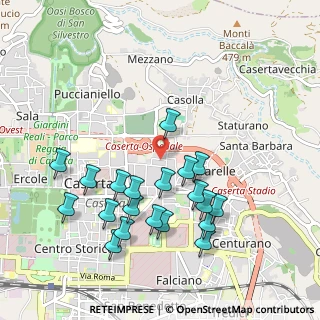 Mappa Via Antonio Niccolini, 81100 Caserta CE, Italia (1.0855)