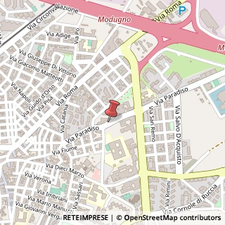 Mappa Via Paradiso, 29E, 70026 Modugno, Bari (Puglia)