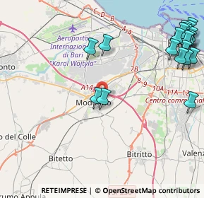 Mappa Via Arcidiacono, 70026 Modugno BA, Italia (6.4145)