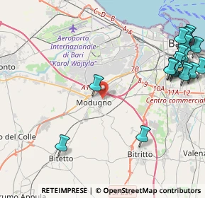 Mappa Via Arcidiacono, 70026 Modugno BA, Italia (6.3585)