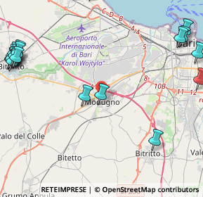 Mappa Via Regina Margherita, 70026 Modugno BA, Italia (7.1135)