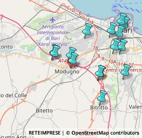 Mappa Vico Catania, 70026 Modugno BA, Italia (4.39667)