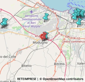 Mappa Vico Catania, 70026 Modugno BA, Italia (6.74067)