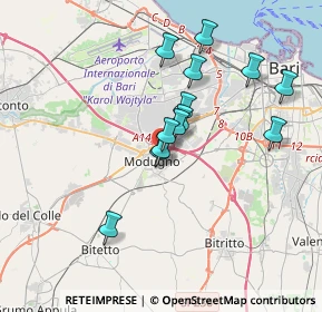 Mappa Vicolo Catania, 70026 Modugno BA, Italia (3.27154)