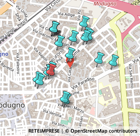 Mappa Vico Catania, 70026 Modugno BA, Italia (0.2285)