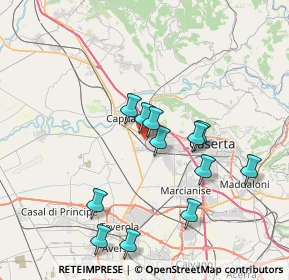 Mappa Via Giulio Pastore, 81055 Santa Maria Capua Vetere CE, Italia (7.50667)