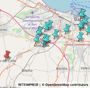 Mappa Via S. N. Tolentino, 70026 Modugno BA, Italia (4.28667)