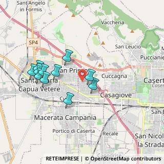 Mappa Via P. A. Iannotta, 81020 Casapulla CE, Italia (1.91727)