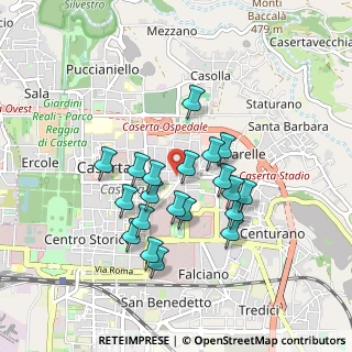 Mappa Via Diciassettesimo Cavalleggeri di Caserta, 81100 Caserta CE, Italia (0.8125)