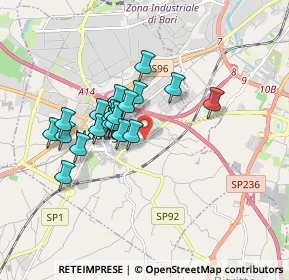 Mappa Strada Vicinale Sottomura, 70026 Modugno BA, Italia (1.5005)