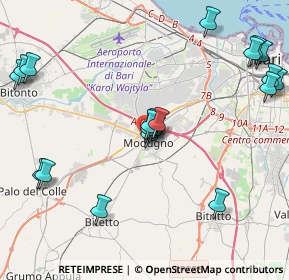 Mappa Via M. Pasubio, 70026 Modugno BA, Italia (5.1105)