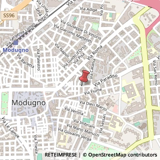 Mappa Via Pieve del Cadore, 41, 70026 Modugno, Bari (Puglia)
