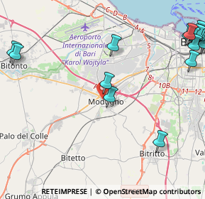 Mappa Via Bitonto, 70026 Modugno BA, Italia (7.11444)