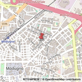 Mappa Via Guido Dorso, 34, 70026 Modugno, Bari (Puglia)