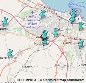 Mappa Via Guido Dorso, 70026 Modugno BA, Italia (4.68923)