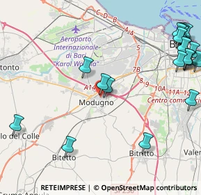 Mappa Via Guido Dorso, 70026 Modugno BA, Italia (6.3655)