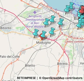 Mappa Via Paisiello, 70026 Modugno BA, Italia (6.637)