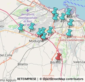 Mappa Strada Provinciale Modugno - Carbonara, 70026 Modugno BA, Italia (3.72)