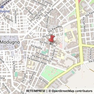 Mappa Via X Marzo 59/C, 70026 MODUGNO ( BA ), BA, Italia, 70026 Modugno, Bari (Puglia)