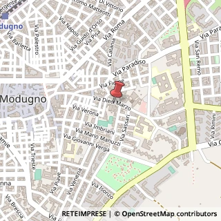 Mappa Via X Marzo, 43, 70026 Modugno, Bari (Puglia)