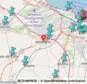 Mappa Piazza del Popolo, 70026 Modugno BA, Italia (6.8385)