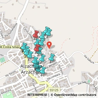 Mappa Via Guido Rossa, 07021 Arzachena SS, Italia (0.2315)