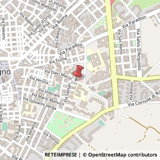 Mappa Via x marzo 110/s, 70026 Modugno, Bari (Puglia)