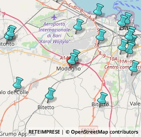 Mappa Via Alcide de Gasperi, 70026 Modugno BA, Italia (6.1335)