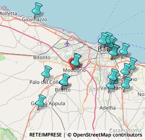 Mappa Via Gen. A. Crispo, 70026 Modugno BA, Italia (8.8645)