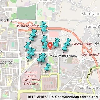 Mappa Via Mohandas Karamchand Gandhi, 81100 Caserta CE, Italia (0.3835)