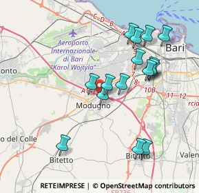 Mappa Via Adige, 70026 Modugno BA, Italia (4.05375)