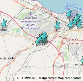 Mappa Via Adige, 70026 Modugno BA, Italia (4.33313)