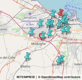 Mappa Via Adige, 70026 Modugno BA, Italia (4.0925)