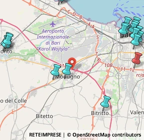 Mappa Via Adige, 70026 Modugno BA, Italia (7.041)