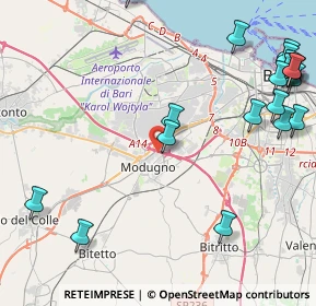 Mappa Via Adige, 70026 Modugno BA, Italia (6.3705)