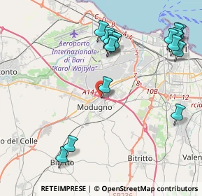 Mappa Via Adige, 70026 Modugno BA, Italia (5.42944)