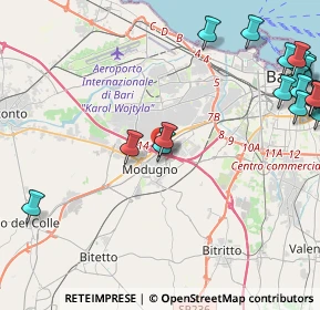 Mappa Via Adige, 70026 Modugno BA, Italia (6.605)