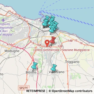 Mappa Via Carlo Alberto dalla Chiesa, 70124 Bari BA, Italia (3.62214)