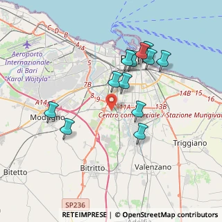 Mappa Strada delle Canestrelle, 70124 Bari BA, Italia (3.72)