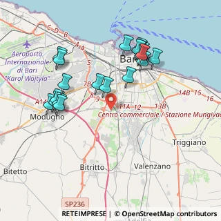Mappa Strada delle Canestrelle, 70124 Bari BA, Italia (4.2775)