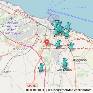Mappa Strada delle Canestrelle, 70124 Bari BA, Italia (3.86733)