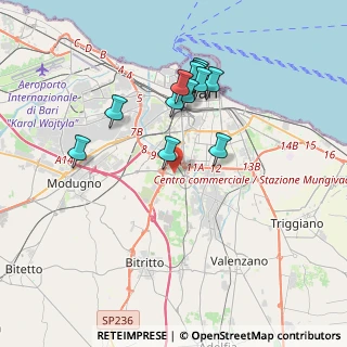 Mappa Strada delle Canestrelle, 70124 Bari BA, Italia (3.58917)