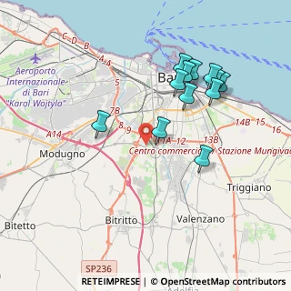 Mappa Strada delle Canestrelle, 70124 Bari BA, Italia (4.00083)