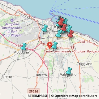 Mappa Strada delle Canestrelle, 70124 Bari BA, Italia (4.02947)