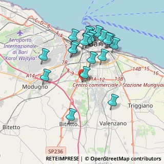 Mappa Strada delle Canestrelle, 70124 Bari BA, Italia (3.869)