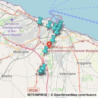 Mappa Strada delle Canestrelle, 70124 Bari BA, Italia (3.49083)