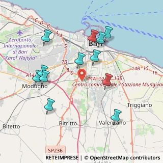 Mappa Strada delle Canestrelle, 70124 Bari BA, Italia (4.31917)