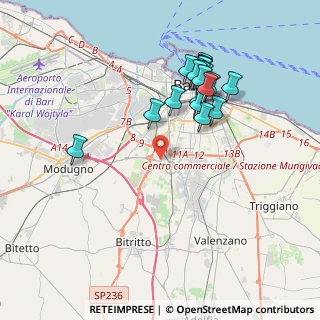 Mappa Strada delle Canestrelle, 70124 Bari BA, Italia (4.01)