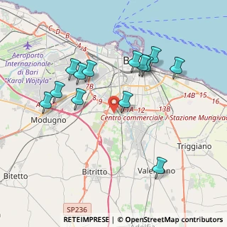 Mappa Strada delle Canestrelle, 70124 Bari BA, Italia (4.11538)