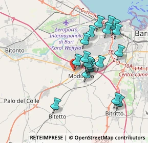 Mappa SP231 Km81+100, 70026 Modugno BA, Italia (3.61895)